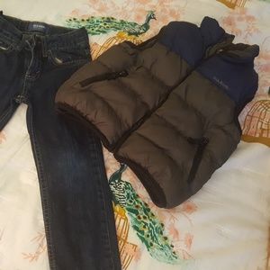 4T denim jeans & puffer vest SOLD